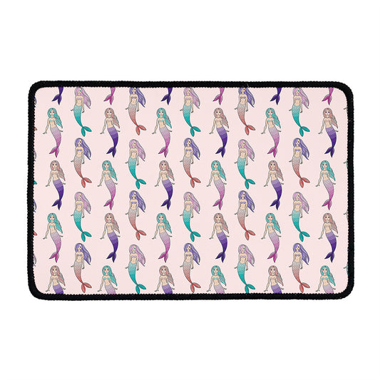 Mermaid Girls Pattern Print Kitchen Mat