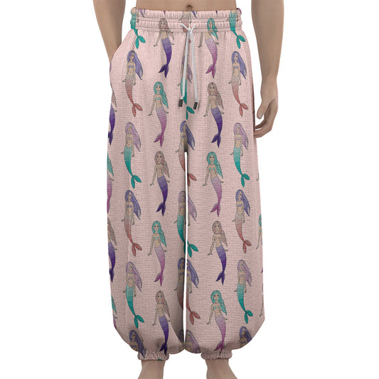 Mermaid Girls Pattern Print Lantern Pants