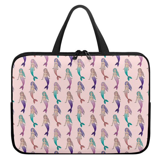 Mermaid Girls Pattern Print Laptop Sleeve With Handle