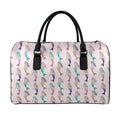 Mermaid Girls Pattern Print Leather Duffel Bag