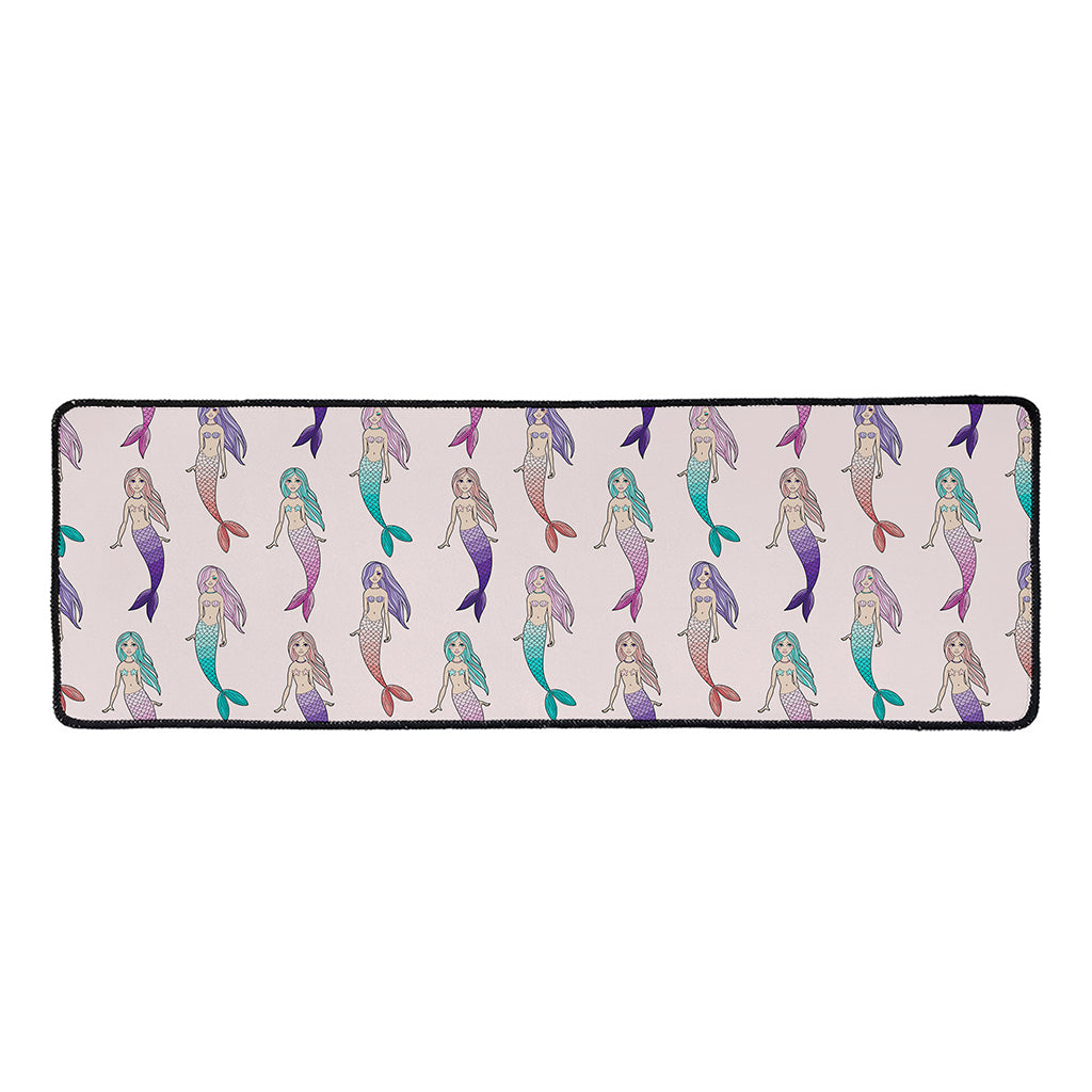 Mermaid Girls Pattern Print Long Kitchen Mat