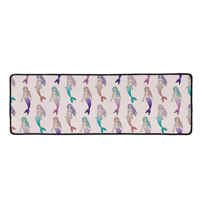 Mermaid Girls Pattern Print Long Kitchen Mat