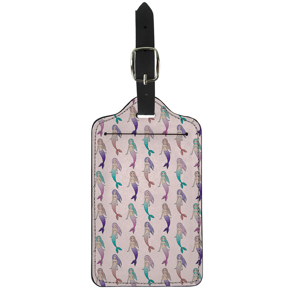 Mermaid Girls Pattern Print Luggage Tag