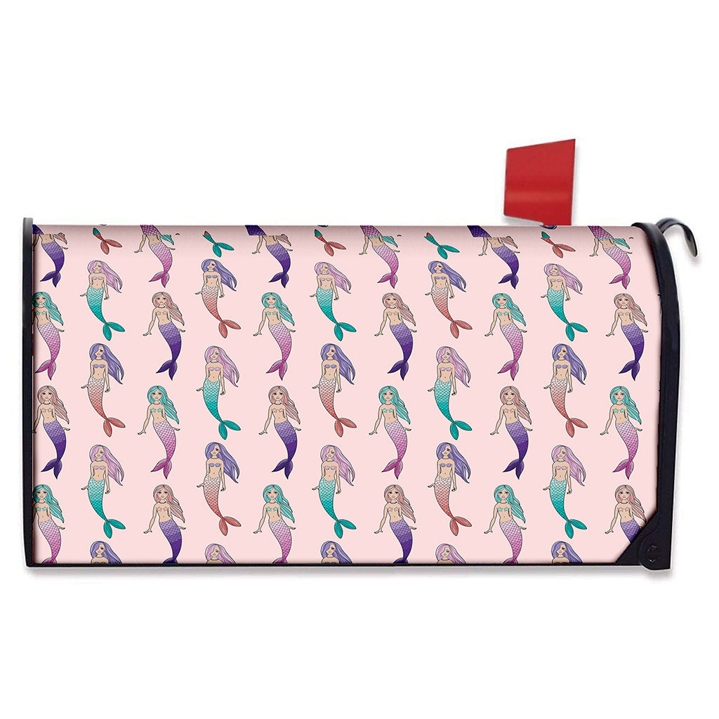 Mermaid Girls Pattern Print Mailbox Cover