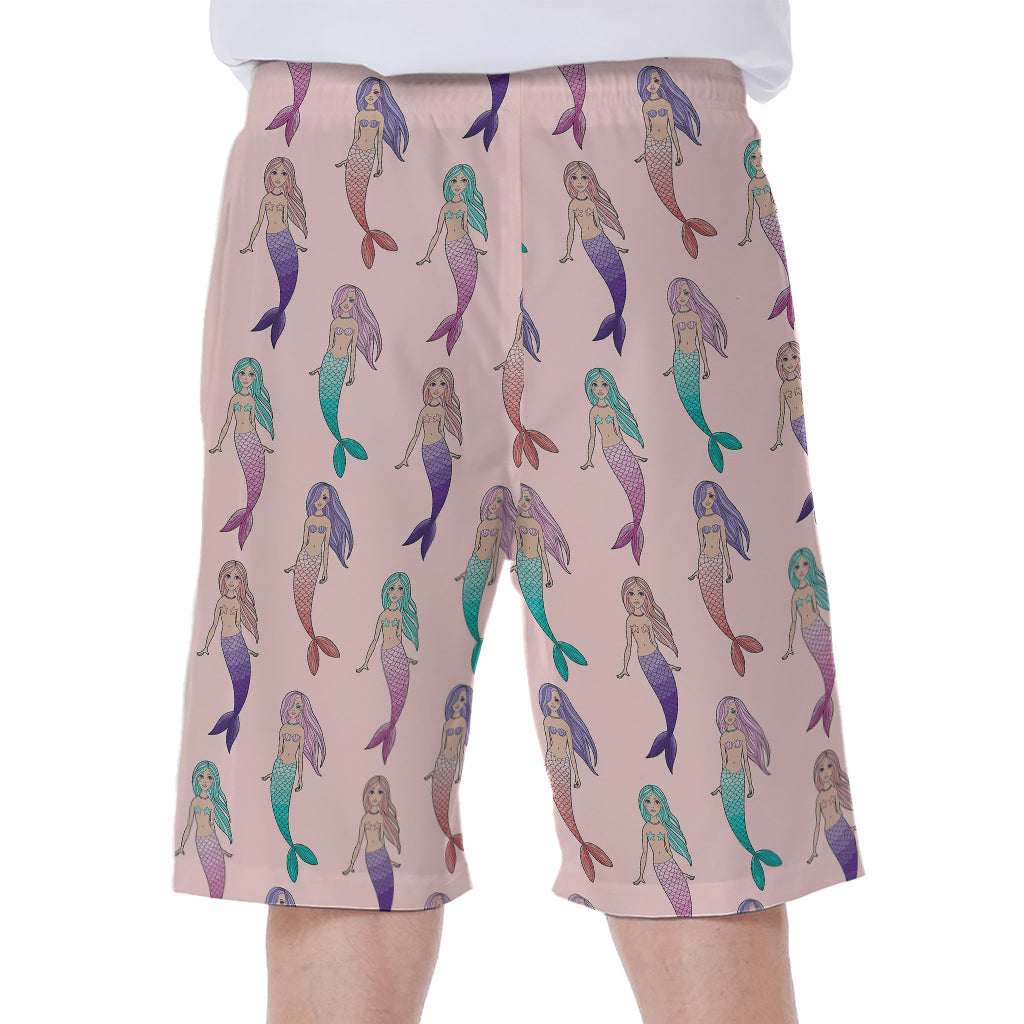 Mermaid Girls Pattern Print Men's Beach Shorts