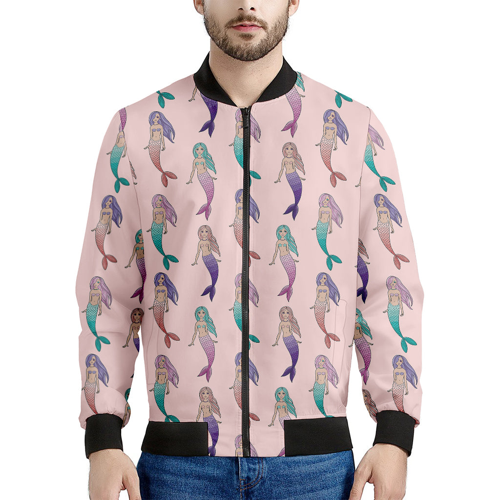 Mermaid Girls Pattern Print Men's Bomber Jacket