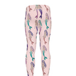 Mermaid Girls Pattern Print Men's leggings