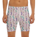 Mermaid Girls Pattern Print Men's Long Boxer Briefs