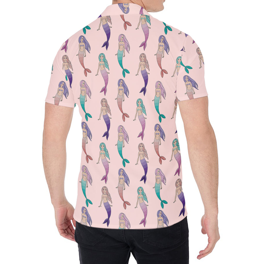 Mermaid Girls Pattern Print Men's Shirt