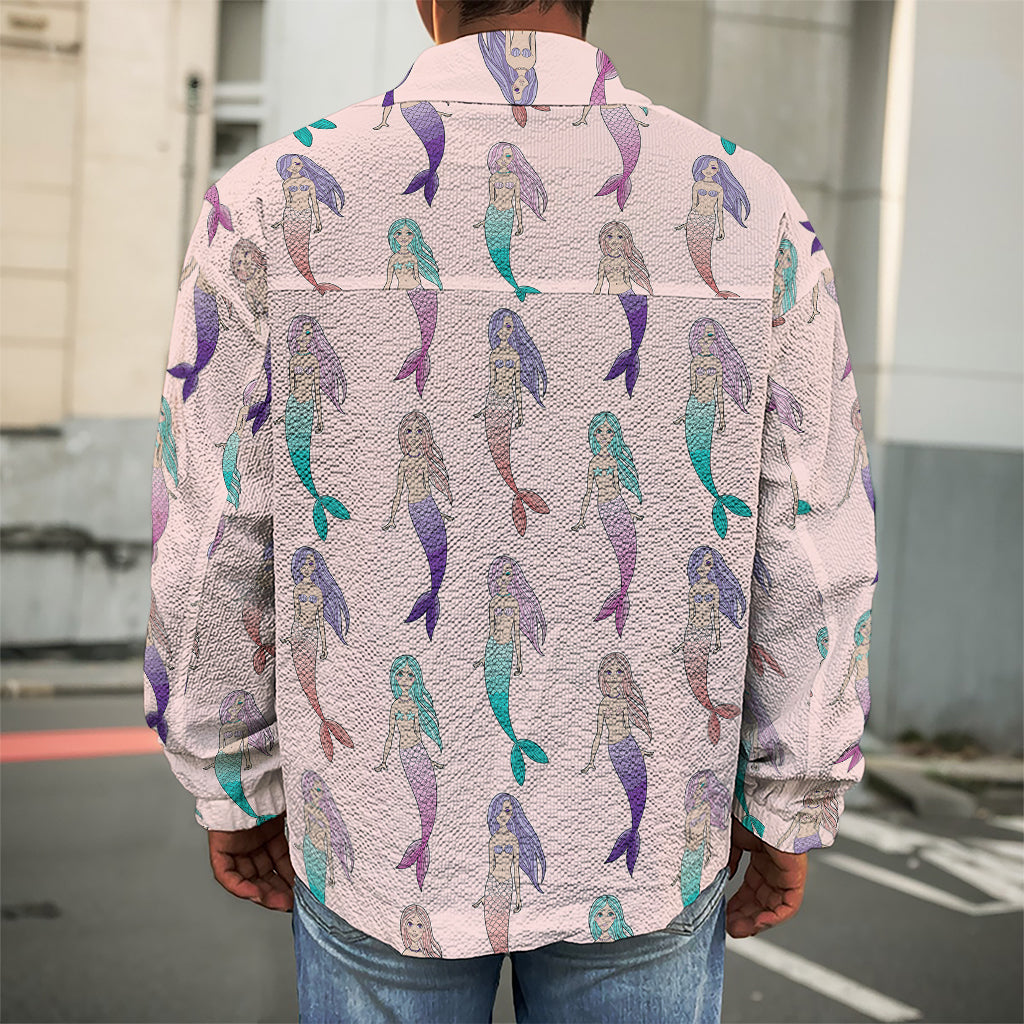 Mermaid Girls Pattern Print Men's Shirt Jacket