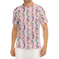 Mermaid Girls Pattern Print Men's Short Sleeve Rash Guard