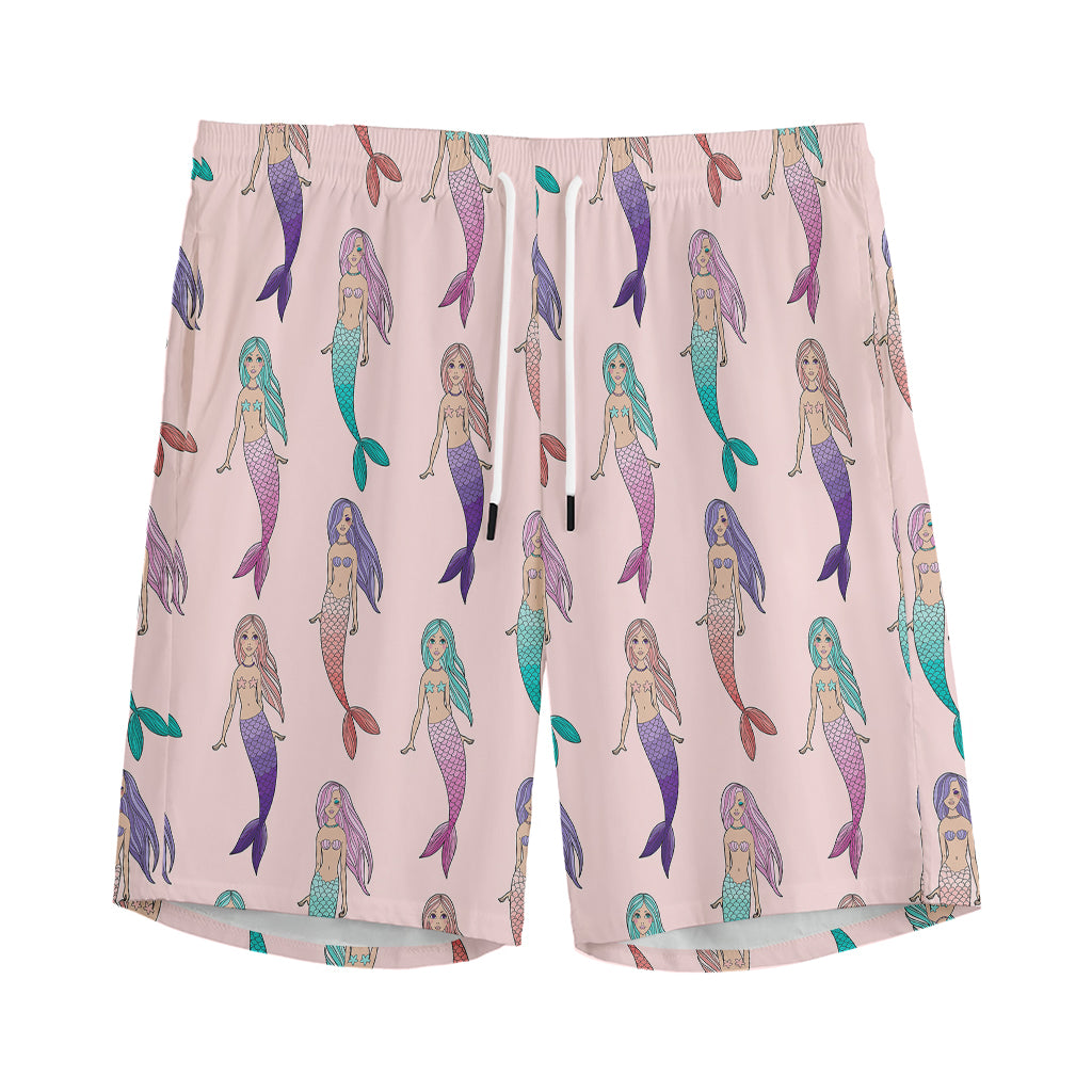 Mermaid Girls Pattern Print Men's Sports Shorts