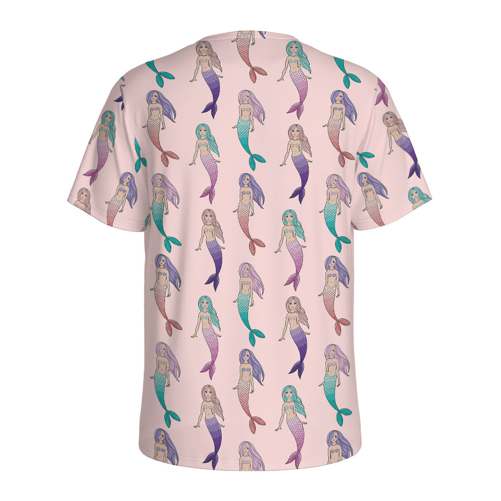 Mermaid Girls Pattern Print Men's Sports T-Shirt