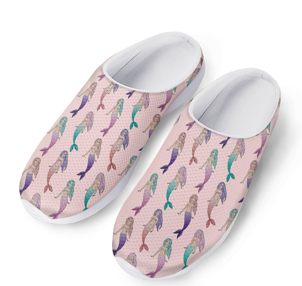 Mermaid Girls Pattern Print Mesh Casual Shoes