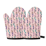Mermaid Girls Pattern Print Oven Mitts