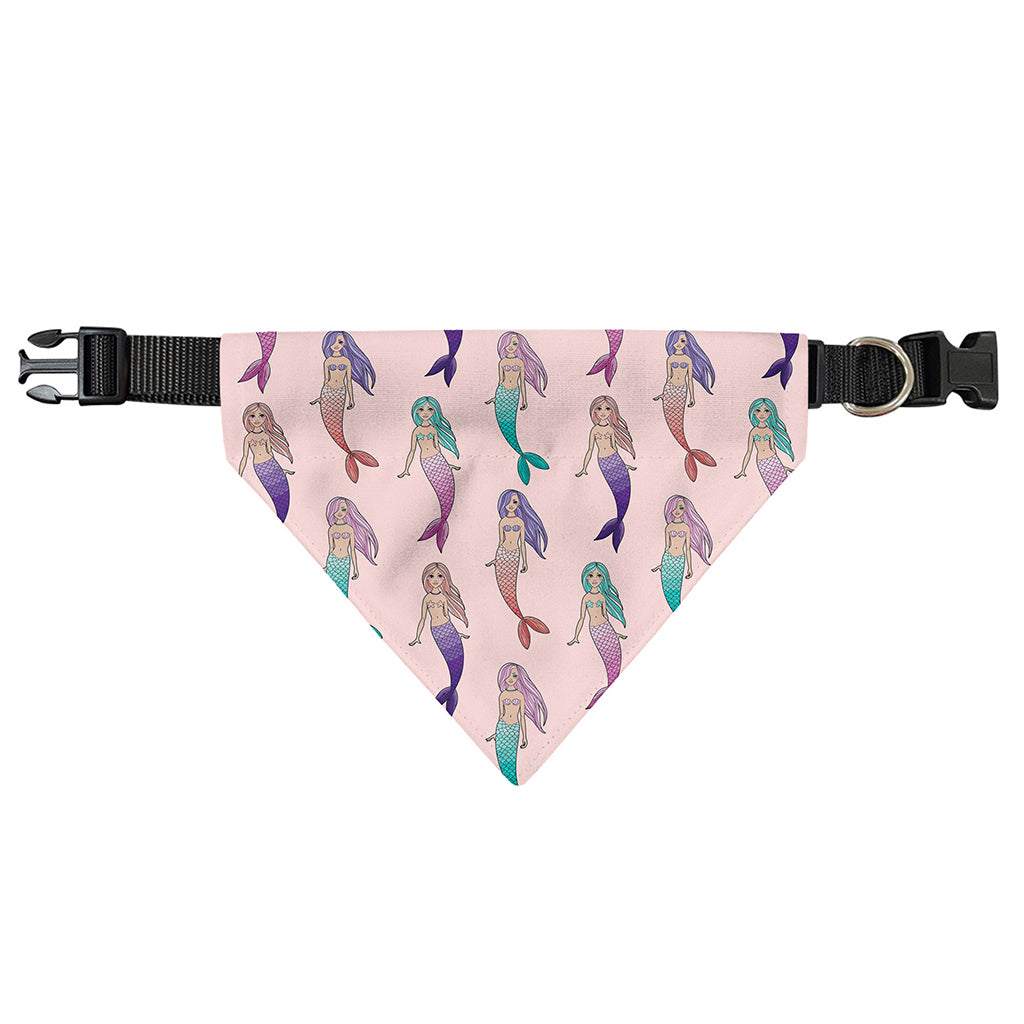 Mermaid Girls Pattern Print Over The Collar Dog Bandana