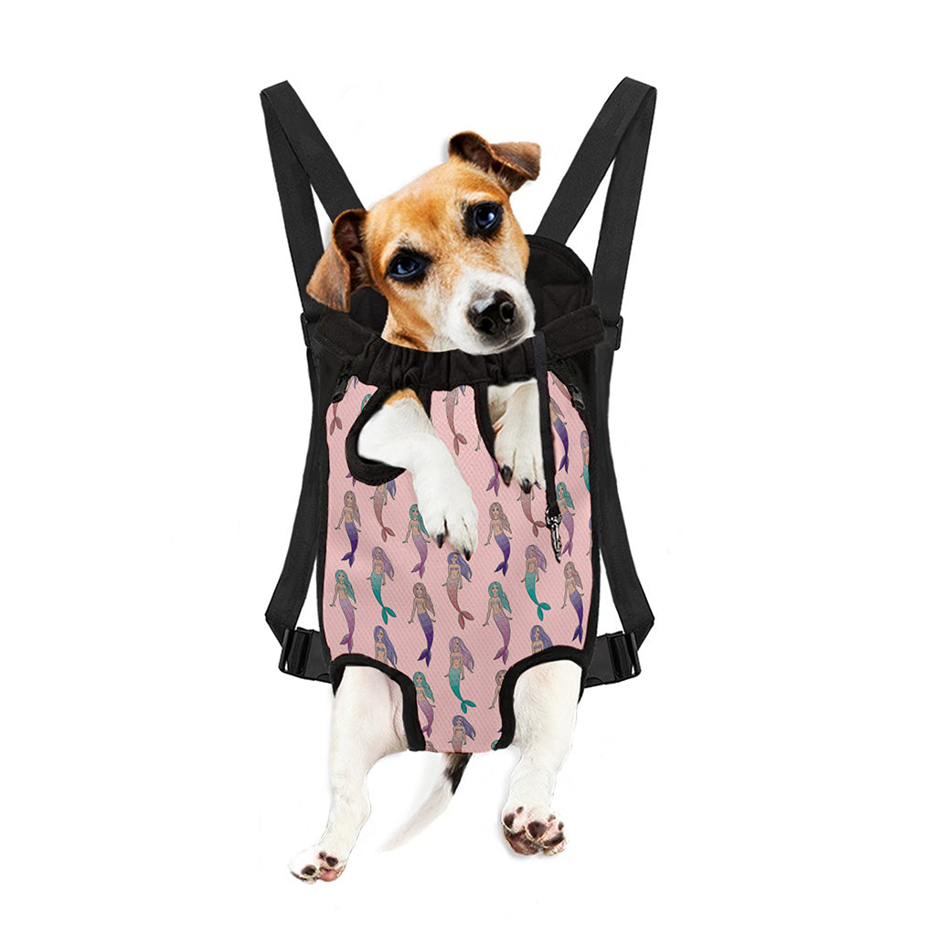 Mermaid Girls Pattern Print Pet Carrier Backpack