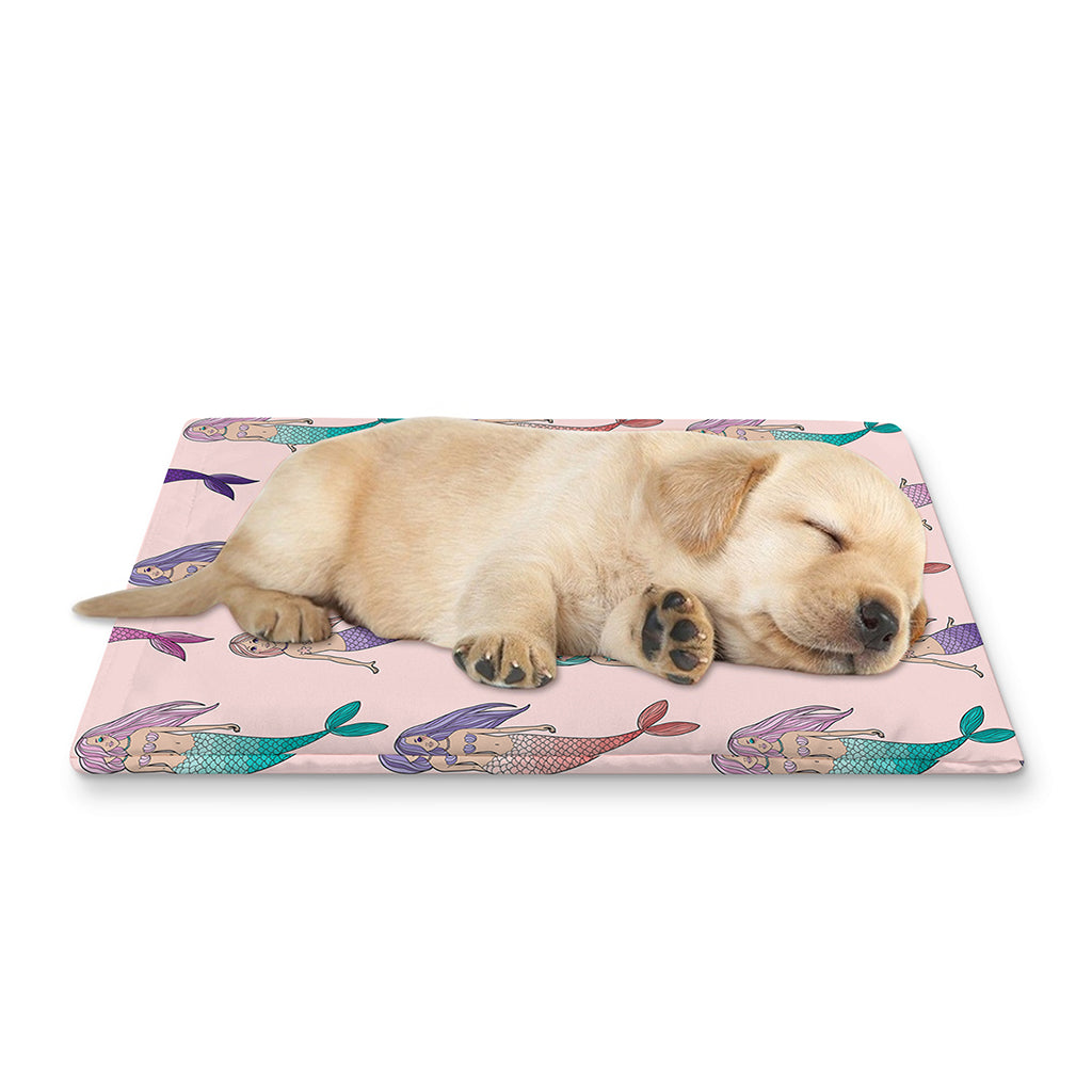 Mermaid Girls Pattern Print Pet Cooling Mat Cover