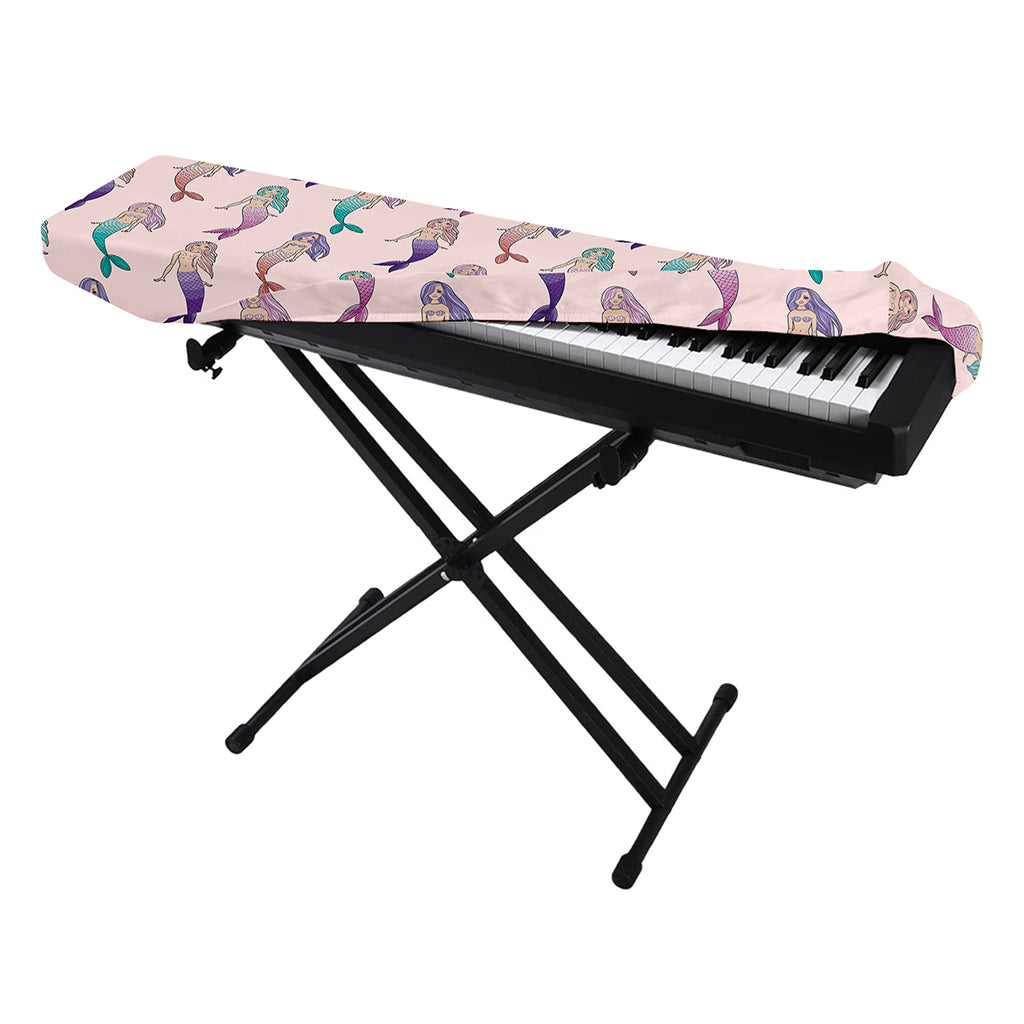 Mermaid Girls Pattern Print Piano Keyboard Cover
