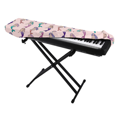 Mermaid Girls Pattern Print Piano Keyboard Cover