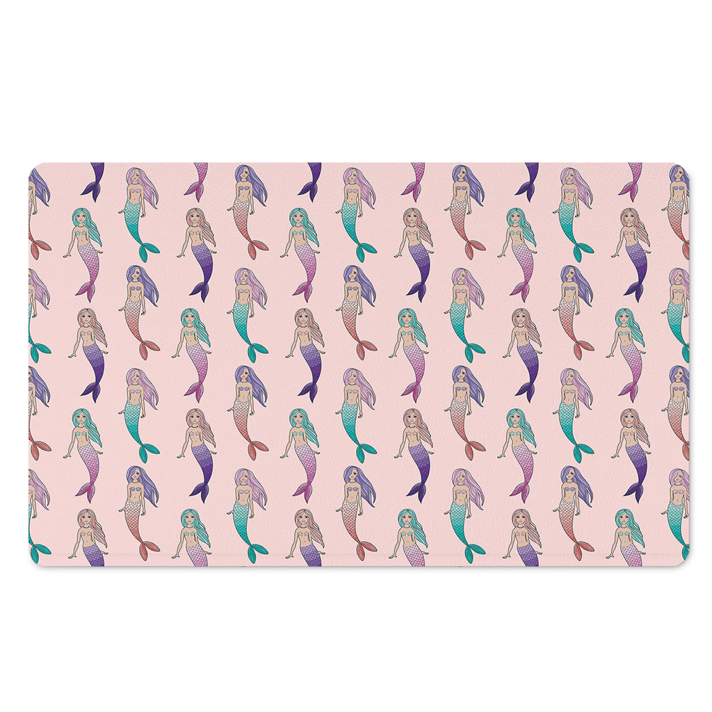 Mermaid Girls Pattern Print Polyester Doormat