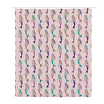Mermaid Girls Pattern Print Polyester Shower Curtain