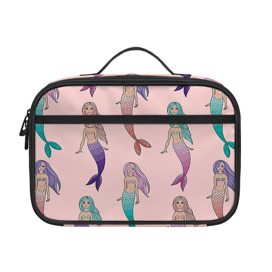 Mermaid Girls Pattern Print Portable Lunch Bag