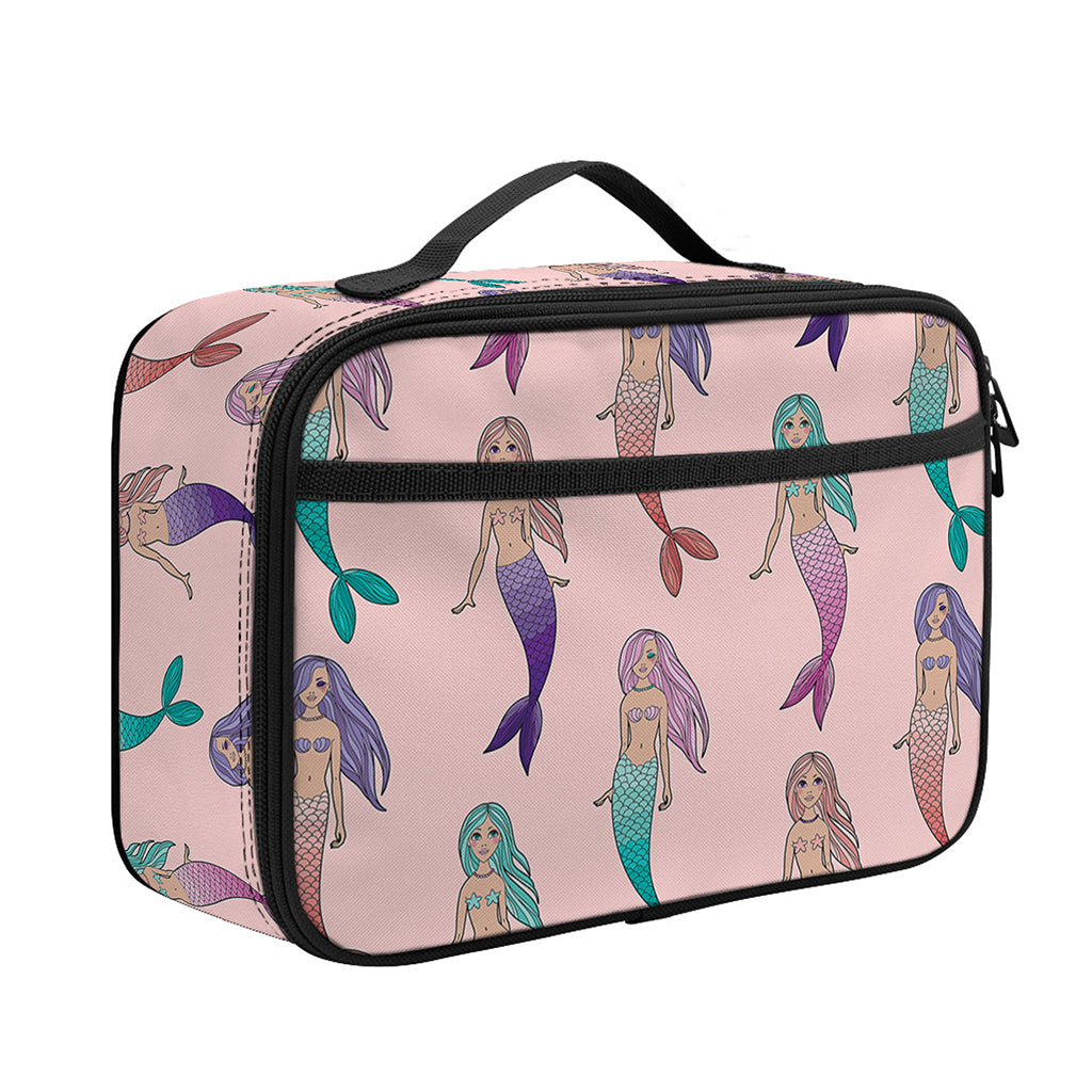 Mermaid Girls Pattern Print Portable Lunch Bag