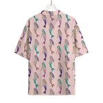 Mermaid Girls Pattern Print Rayon Hawaiian Shirt