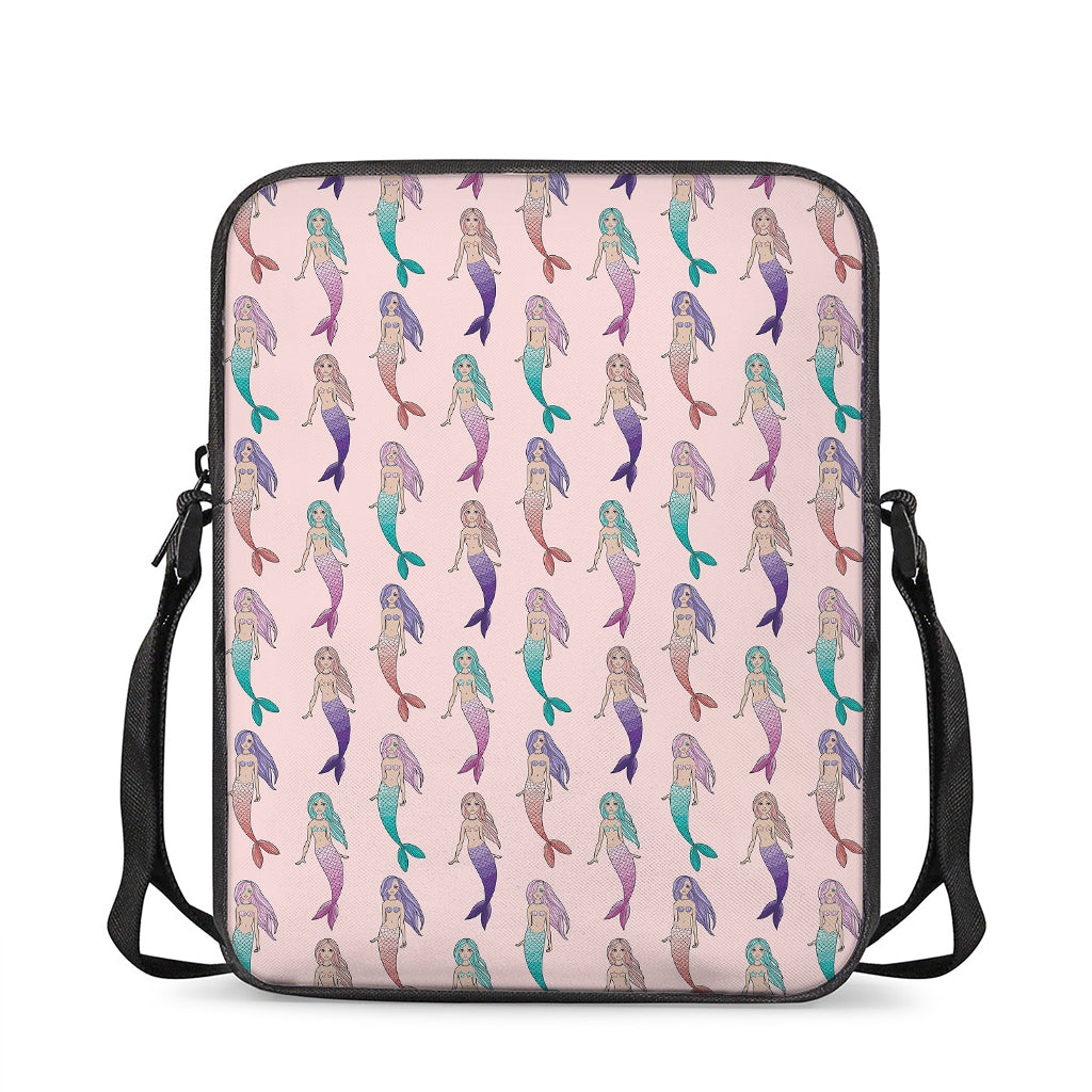 Mermaid Girls Pattern Print Rectangular Crossbody Bag