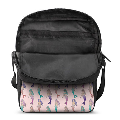 Mermaid Girls Pattern Print Rectangular Crossbody Bag
