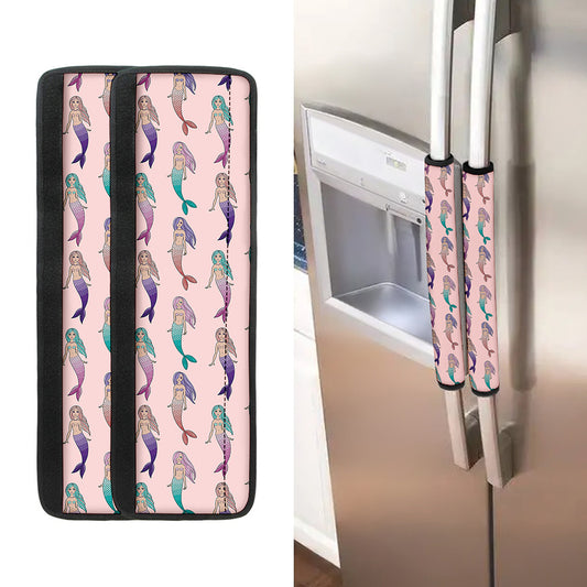 Mermaid Girls Pattern Print Refrigerator Handle Covers