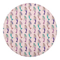 Mermaid Girls Pattern Print Round Blanket