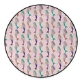 Mermaid Girls Pattern Print Round Floor Mat