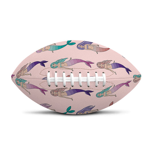 Mermaid Girls Pattern Print Rugby Ball