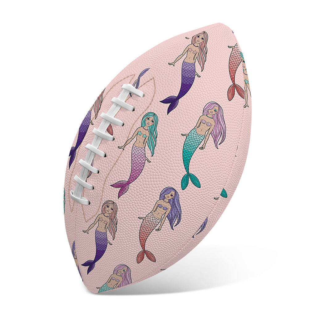 Mermaid Girls Pattern Print Rugby Ball