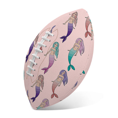 Mermaid Girls Pattern Print Rugby Ball