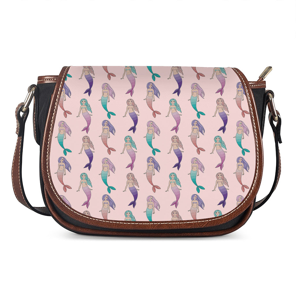 Mermaid Girls Pattern Print Saddle Bag