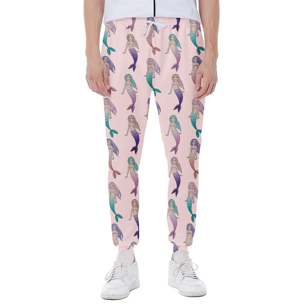 Mermaid Girls Pattern Print Scuba Joggers