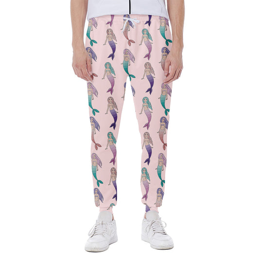 Mermaid Girls Pattern Print Scuba Joggers