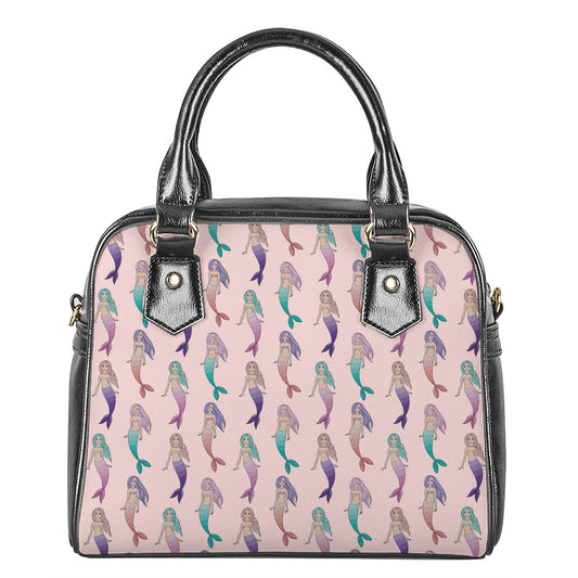Mermaid Girls Pattern Print Shoulder Handbag