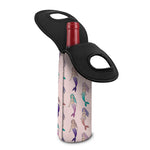 Mermaid Girls Pattern Print Single Neoprene Wine Tote