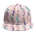 Mermaid Girls Pattern Print Snapback Cap