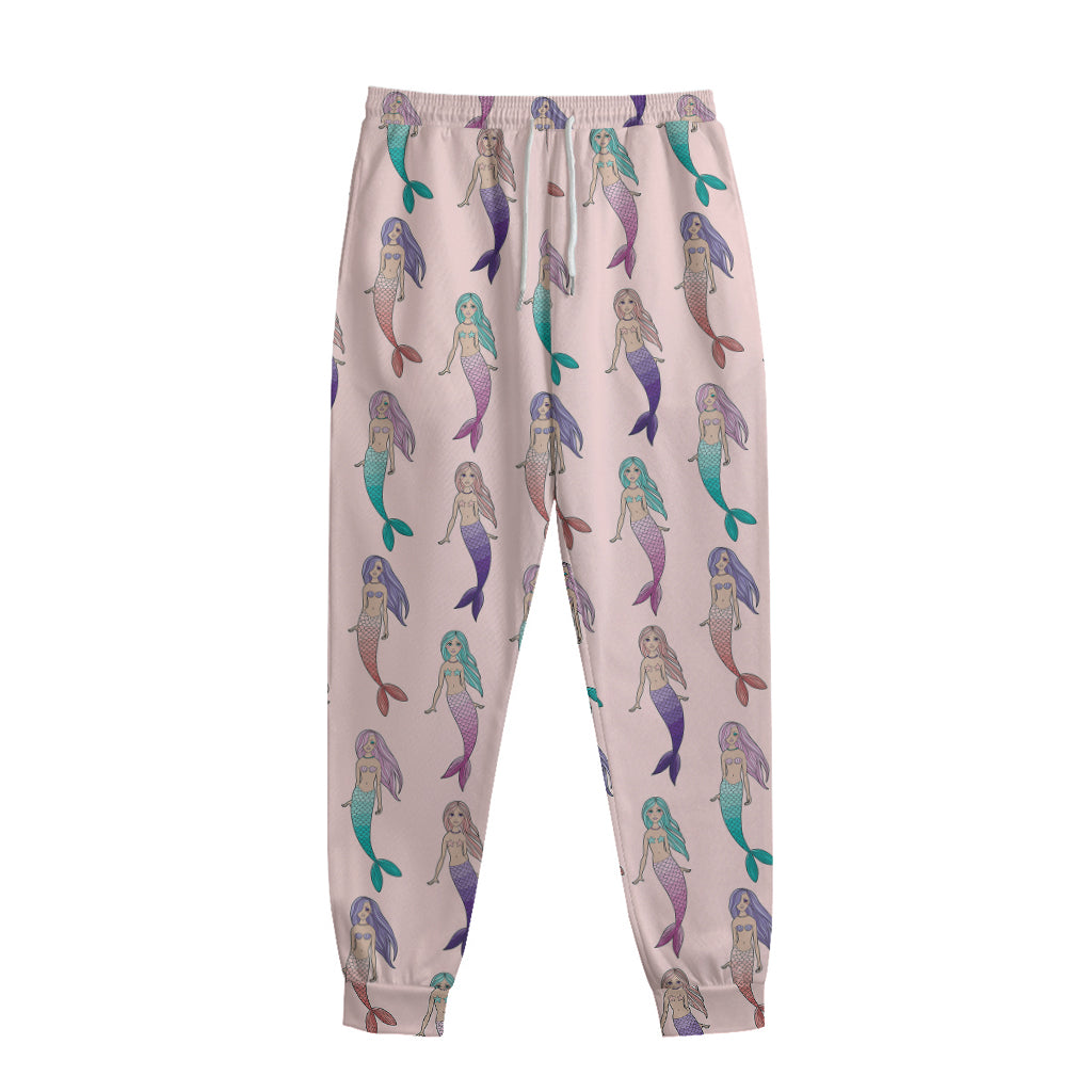 Mermaid Girls Pattern Print Sweatpants