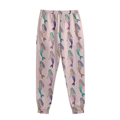 Mermaid Girls Pattern Print Sweatpants