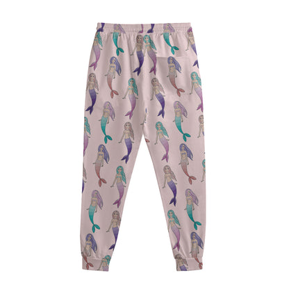 Mermaid Girls Pattern Print Sweatpants