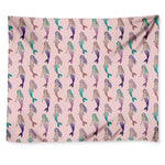 Mermaid Girls Pattern Print Tapestry