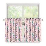 Mermaid Girls Pattern Print Tier Curtains