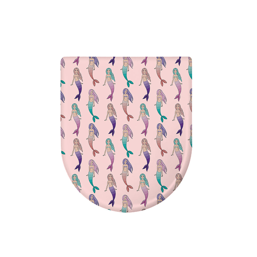 Mermaid Girls Pattern Print Toilet Lid Cover
