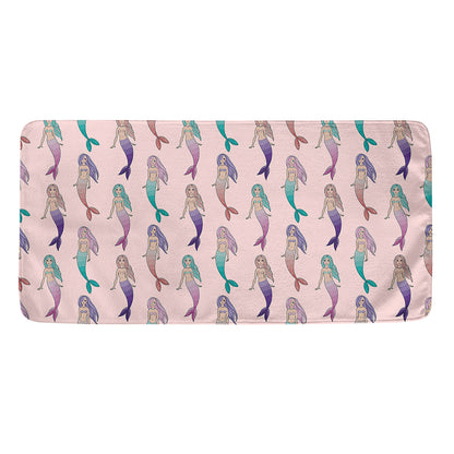 Mermaid Girls Pattern Print Towel